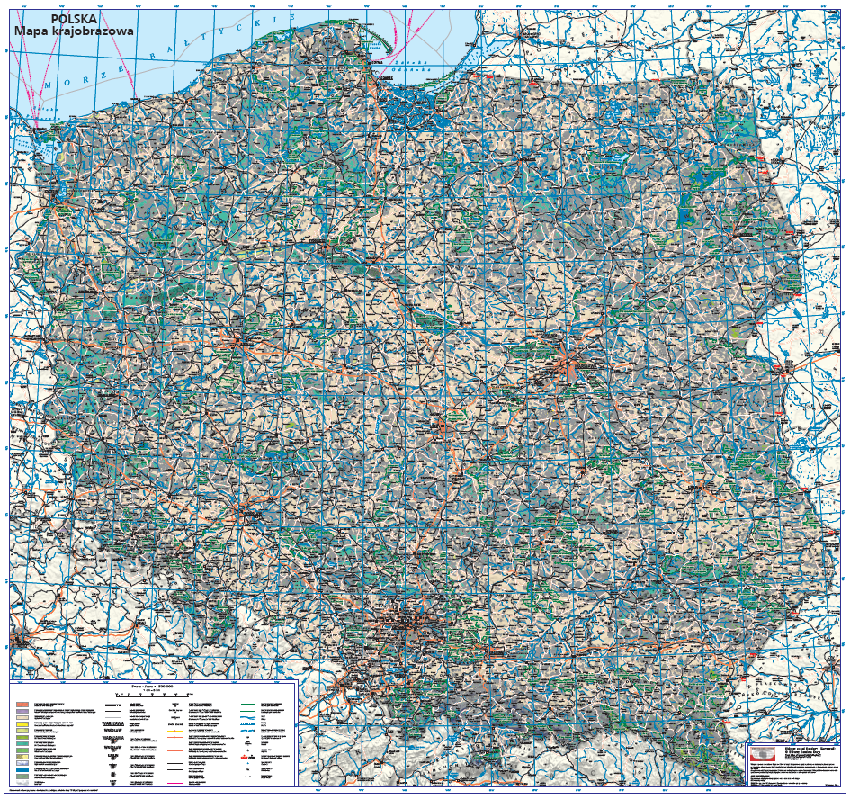 Mapa krajobrazowa Polski w skali 1:500 000